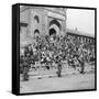 Spectators at Jumma Masjid, Bangalore, India, 1900s-H & Son Hands-Framed Stretched Canvas