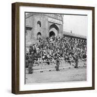 Spectators at Jumma Masjid, Bangalore, India, 1900s-H & Son Hands-Framed Giclee Print