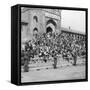 Spectators at Jumma Masjid, Bangalore, India, 1900s-H & Son Hands-Framed Stretched Canvas