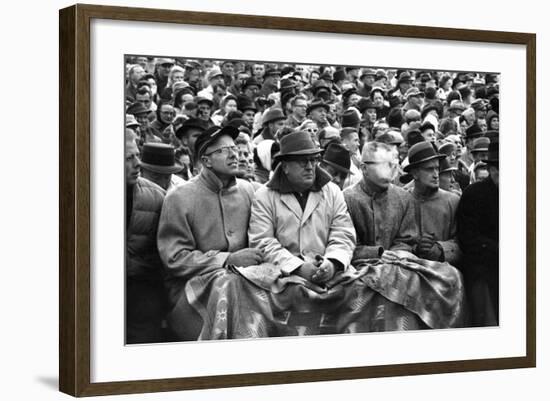 Spectators at the Minnesota- Iowa Game, Minneapolis, Minnesota, November 1960-Francis Miller-Framed Photographic Print