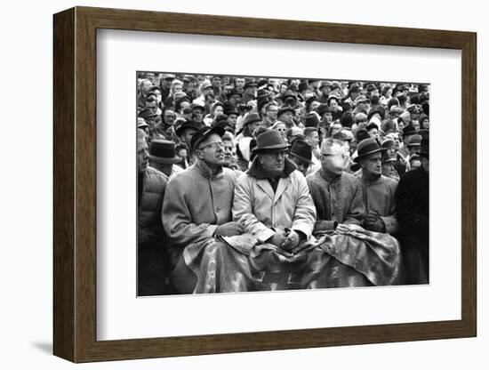 Spectators at the Minnesota- Iowa Game, Minneapolis, Minnesota, November 1960-Francis Miller-Framed Photographic Print