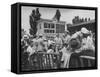 Spectators Attending the Kentucky Derby-null-Framed Stretched Canvas