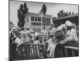 Spectators Attending the Kentucky Derby-null-Mounted Photographic Print