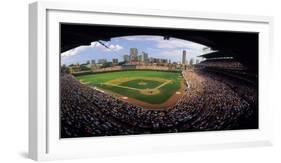 Spectators in a Stadium, Wrigley Field, Chicago Cubs, Chicago, Cook County, Illinois, USA-null-Framed Photographic Print