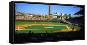 Spectators in a Stadium, Wrigley Field, Chicago Cubs, Chicago, Cook County, Illinois, USA-null-Framed Stretched Canvas