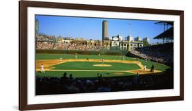 Spectators in a Stadium, Wrigley Field, Chicago Cubs, Chicago, Cook County, Illinois, USA-null-Framed Photographic Print