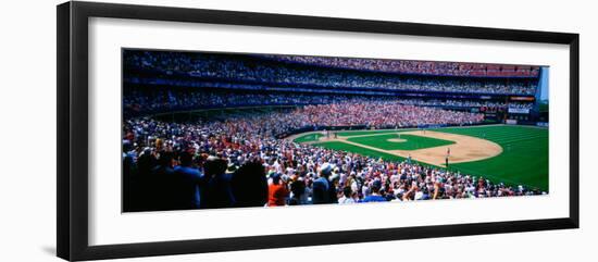 Spectators in Baseball Stadium, Shea Stadium, Flushing, Queens, New York City, New York State, US-null-Framed Photographic Print