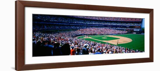 Spectators in Baseball Stadium, Shea Stadium, Flushing, Queens, New York City, New York State, US-null-Framed Photographic Print