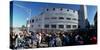 Spectators in front of a baseball stadium, U.S. Cellular Field, Chicago, Cook County, Illinois, USA-null-Stretched Canvas