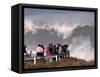 Spectators Line the Bluff at La Jolla Cove to Get a Good Look at the Large Surf in San Diego-null-Framed Stretched Canvas