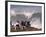 Spectators Line the Bluff at La Jolla Cove to Get a Good Look at the Large Surf in San Diego-null-Framed Photographic Print