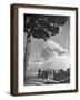 Spectators Viewing Eruption of Volcano Mount Vesuvius-George Rodger-Framed Premium Photographic Print