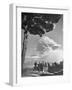 Spectators Viewing Eruption of Volcano Mount Vesuvius-George Rodger-Framed Premium Photographic Print