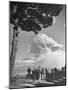 Spectators Viewing Eruption of Volcano Mount Vesuvius-George Rodger-Mounted Premium Photographic Print