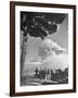 Spectators Viewing Eruption of Volcano Mount Vesuvius-George Rodger-Framed Photographic Print