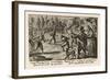 Spectators Watch a Game of Football-Crispijn de Passe-Framed Art Print