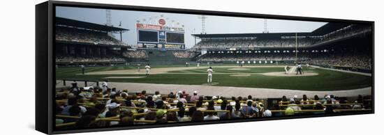Spectators Watching a Baseball Match in a Stadium, U.S. Cellular Field, Chicago, Cook County-null-Framed Stretched Canvas