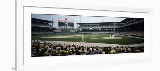 Spectators Watching a Baseball Match in a Stadium, U.S. Cellular Field, Chicago, Cook County-null-Framed Photographic Print