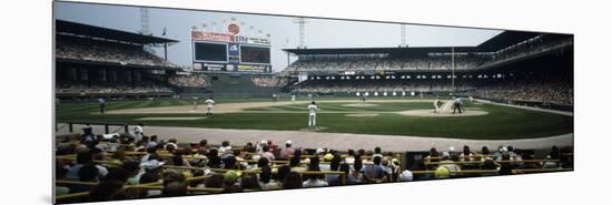 Spectators Watching a Baseball Match in a Stadium, U.S. Cellular Field, Chicago, Cook County-null-Mounted Photographic Print