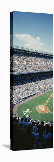 Spectators Watching a Baseball Match in a Stadium, Yankee Stadium, New York, USA-null-Stretched Canvas