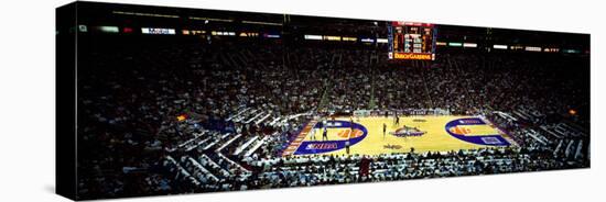 Spectators watching a basketball game, NBA 1995 All-Star Game, US Airways Center, Phoenix, Maric...-null-Stretched Canvas