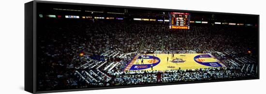 Spectators watching a basketball game, NBA 1995 All-Star Game, US Airways Center, Phoenix, Maric...-null-Framed Stretched Canvas