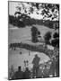 Spectators Watching as Men Compete in the Golf Tournament, Riviera Country Club-John Florea-Mounted Photographic Print