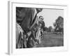 Spectators Watching Ben Hogan, Drive a Ball, at the National Open Golf Tournament-null-Framed Photographic Print