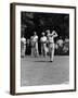 Spectators Watching Ben Hogan, Drive a Ball, at the National Open Golf Tournament-null-Framed Premium Photographic Print