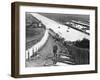 Spectators Watching Motor Racing from the Test Hill, Brooklands, Surrey, (1920S)-null-Framed Photographic Print