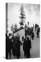 Spectators Watching Ski Jumpers - Payette Lake, ID-Lantern Press-Stretched Canvas