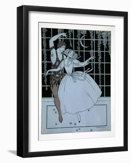 Spectre de La Rose from the Series Designs on the Dances of Vaslav Nijinsky-Georges Barbier-Framed Giclee Print