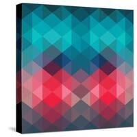 Spectrum Geometric Background Made of Triangles. Retro Hipster Color Spectrum Grunge Background. Sq-Markovka-Stretched Canvas