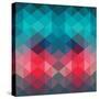 Spectrum Geometric Background Made of Triangles. Retro Hipster Color Spectrum Grunge Background. Sq-Markovka-Stretched Canvas