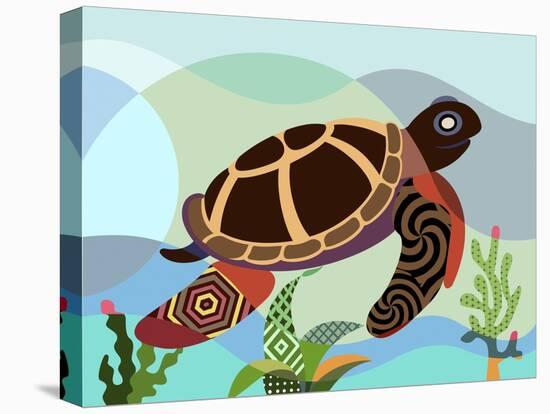 Spectrum Sea Turtle-Lanre Adefioye-Stretched Canvas