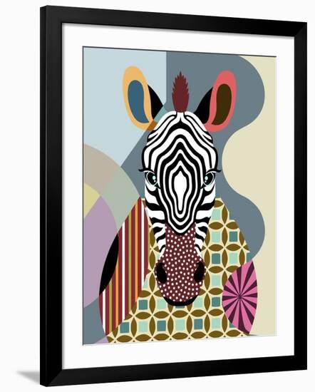 Spectrum Zebra-Lanre Adefioye-Framed Giclee Print