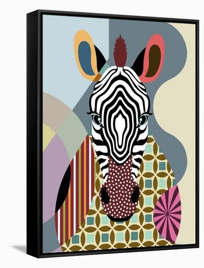 Spectrum Zebra-Lanre Adefioye-Framed Stretched Canvas