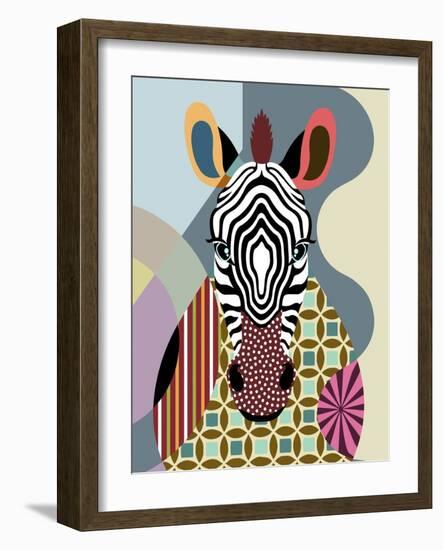 Spectrum Zebra-Lanre Adefioye-Framed Giclee Print