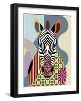 Spectrum Zebra-Lanre Adefioye-Framed Giclee Print