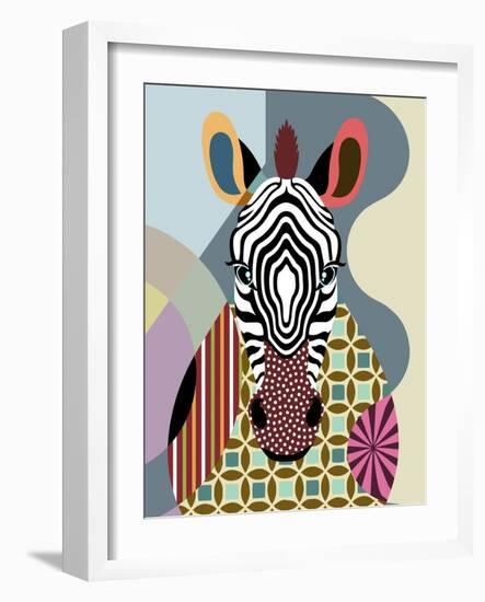 Spectrum Zebra-Lanre Adefioye-Framed Giclee Print