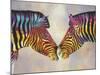 Spectrum Zebras-Graeme Stevenson-Mounted Giclee Print