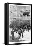 Speculators on the Corner, Ballarat, Australia, 1886-William Thomas Smedley-Framed Stretched Canvas