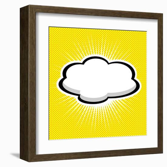 Speech Bubble Pop-Art Style-jirawatp-Framed Art Print