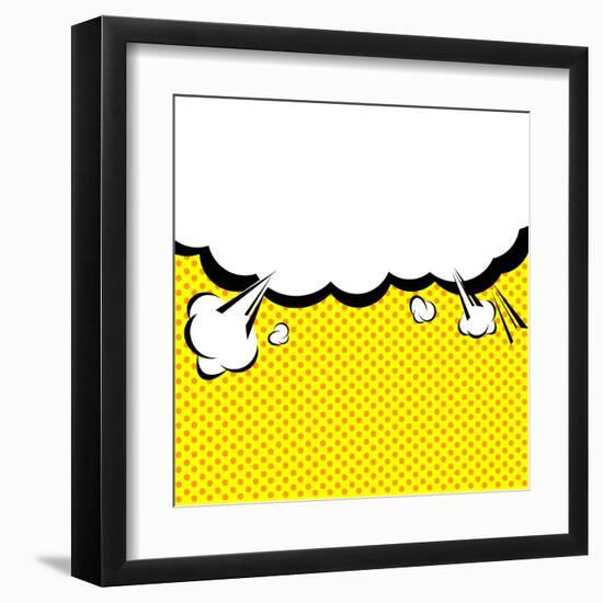 Speech Bubble Pop-Art Style-jirawatp-Framed Art Print