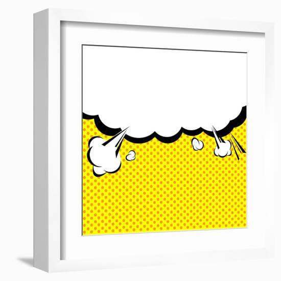 Speech Bubble Pop-Art Style-jirawatp-Framed Art Print