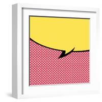 Speech Bubble Pop-Art Style-jirawatp-Framed Art Print