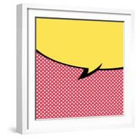 Speech Bubble Pop-Art Style-jirawatp-Framed Art Print