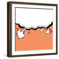 Speech Bubble Pop-Art Style-jirawatp-Framed Art Print