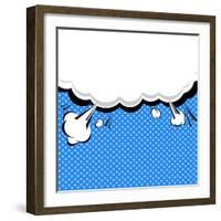 Speech Bubble Pop-Art Style-jirawatp-Framed Art Print