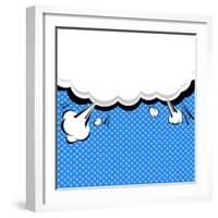 Speech Bubble Pop-Art Style-jirawatp-Framed Art Print